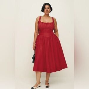 Reformation Balia Linen Dress Es NWT